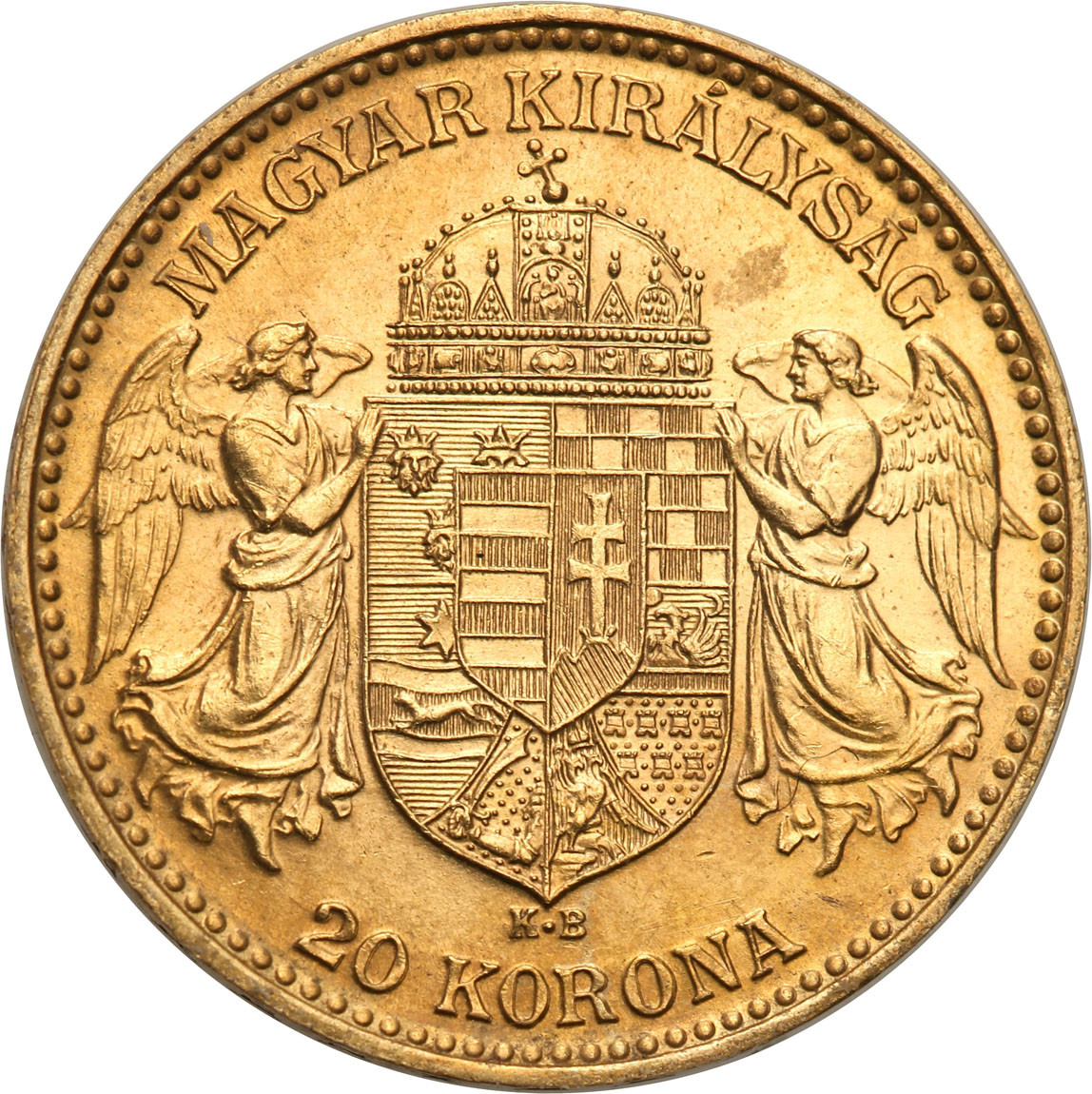 Węgry. Franciszek Józef I (1848-1916). 20 koron 1914 KB, Kremnica